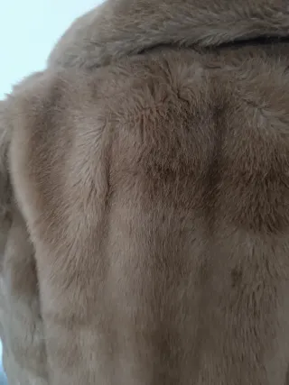 Chaquetón vintage piel sintética marrón