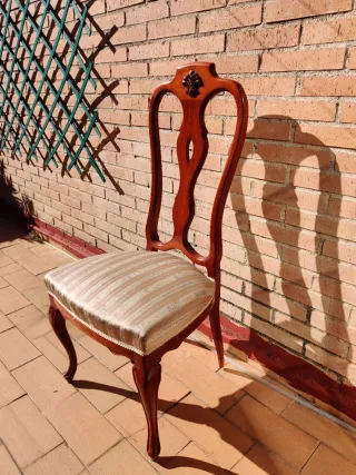 Sillas de comedor madera y tela