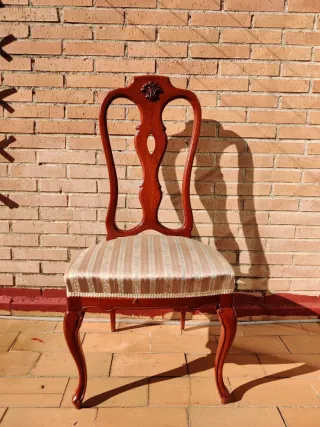 Sillas de comedor madera y tela