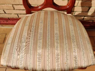 Sillas de comedor madera y tela