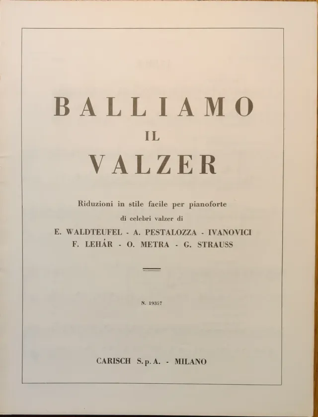 Set 2 Spartiti Valzer di Strauss