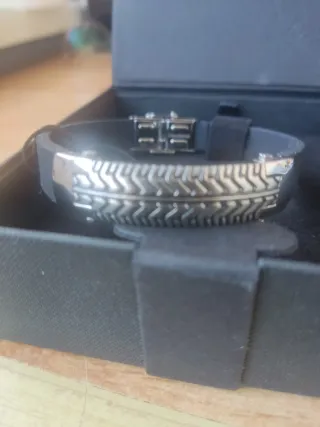 Pulsera Lotus Negra y Plateada