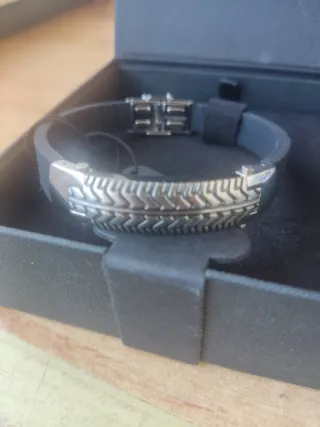 Pulsera Lotus Negra y Plateada