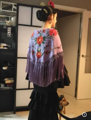 Traje Flamenca Negro Talla 34
