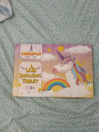 Tablet Dibujo Unicornio Rosa y Blanco