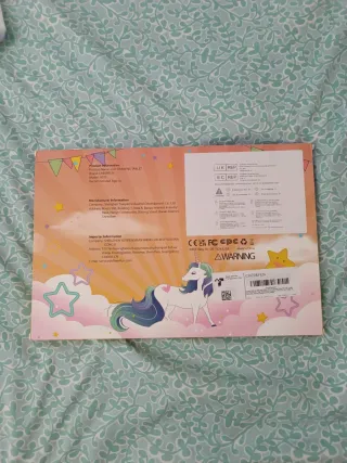 Tablet Dibujo Unicornio Rosa y Blanco