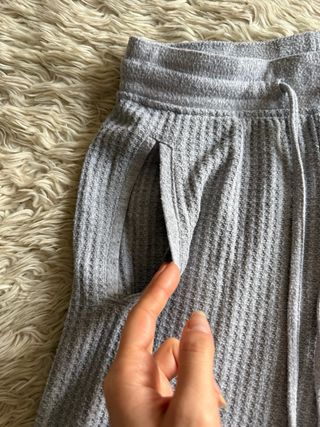 Pantalón pijama gris waffle