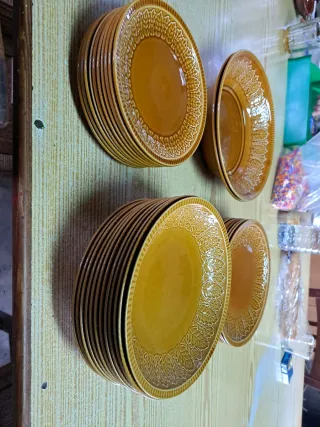 Vajilla Pontesa Cerámica Marrón