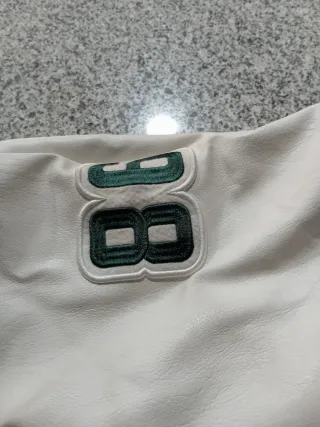 Cazadora universitaria unisex verde