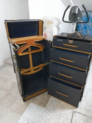 Baúl Armario Antiguo Estilo Steamer