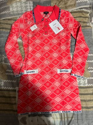 Abito Chanel Maglia Rosso Taglia M