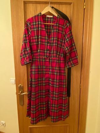 Vestido rojo de cuadros