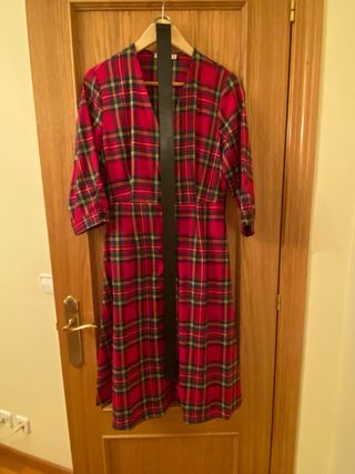 Vestido rojo de cuadros