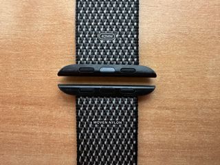 Apple Watch 42mm. Black Checked Woven Nylon