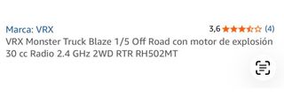 RC 1/5 Monster Truck 30cc Gasolina