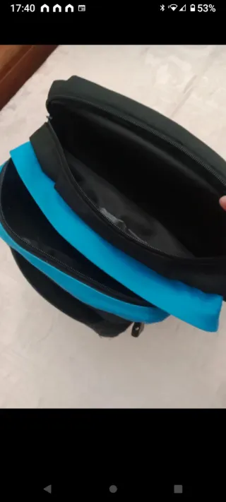 Zaino Walther multitasche blu e grigio