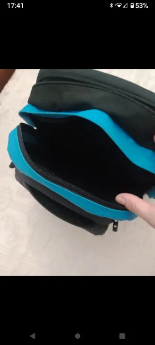 Zaino Walther multitasche blu e grigio