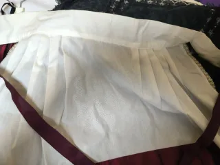 Delantal Baturra granate y Blanco 85x84