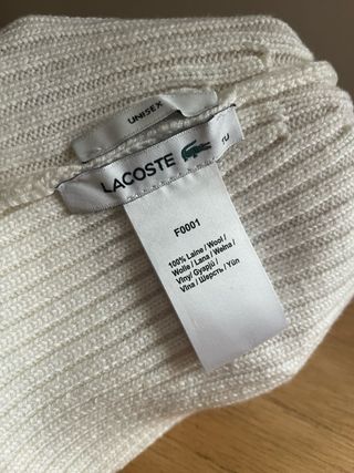 Gorro Lacoste Blanco Unisex