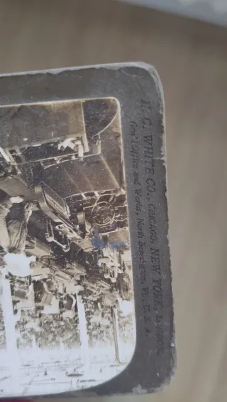 Tarjeta Estereoscópica Antigua Cotton Mills