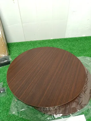 Mesa auxiliar redonda madera