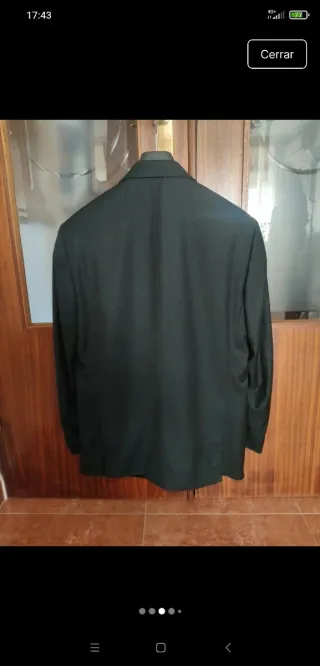 Chaqueta cruzada hombre talla 48 rayas