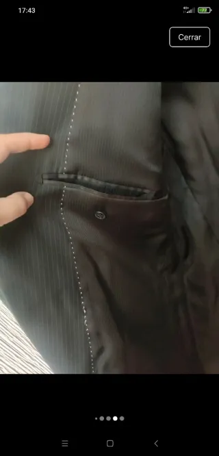 Chaqueta cruzada hombre talla 48 rayas