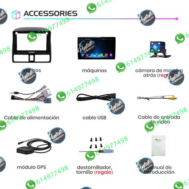 Radio Pantalla CARPLAY GPS USB para Honda CRV 2