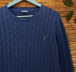 Jersey Gant Trenzado Azul Talla M