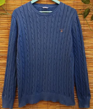 Jersey Gant Trenzado Azul Talla M