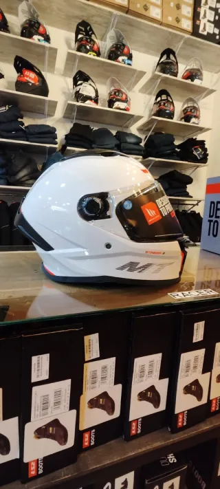 Casco MT Stinger 2 Pure A0 Blanco Brillo T/XS