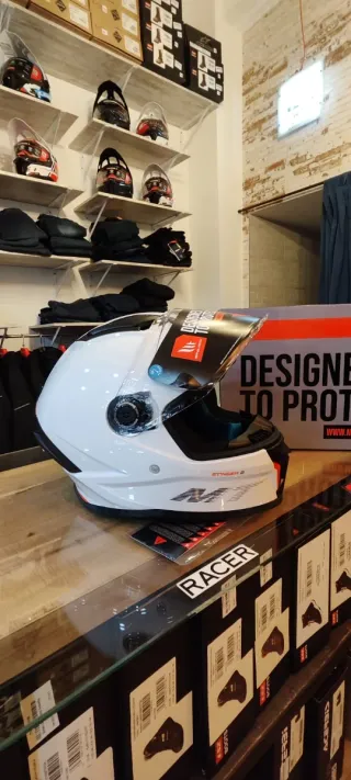 Casco MT Stinger 2 Pure A0 Blanco Brillo T/XS