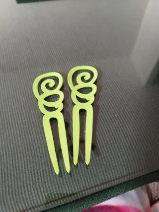 Peinecillos flamenca verdes