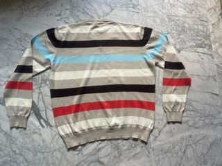 Jersey Lacoste Rayas Vintage Beige Multicolor