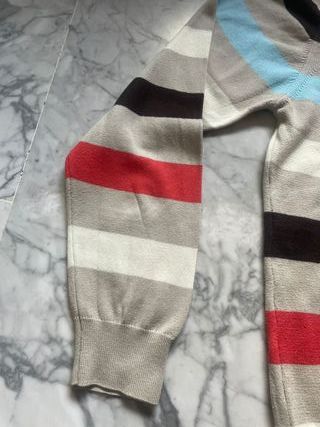 Jersey Lacoste Rayas Vintage Beige Multicolor