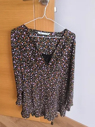 Vestido estampado floral Zara
