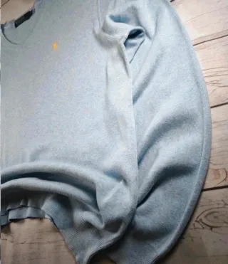 Jersey Polo Ralph Lauren Cuello Pico Azul Talla L