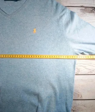 Jersey Polo Ralph Lauren Cuello Pico Azul Talla L