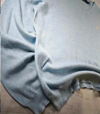 Jersey Polo Ralph Lauren Cuello Pico Azul Talla L