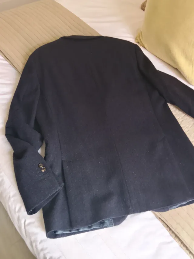 Blazer Lana Massimo Dutti Negro Hombre