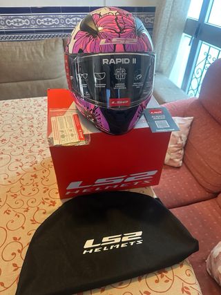 Chaqueta Moto Mujer BKM Negra y Rosa