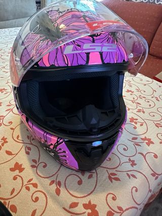Chaqueta Moto Mujer BKM Negra y Rosa