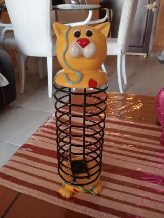 Porta CD infantil gato amarillo