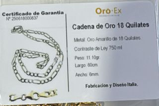 CADENA DE ORO DE 18 QUILATES - 18 KILATES