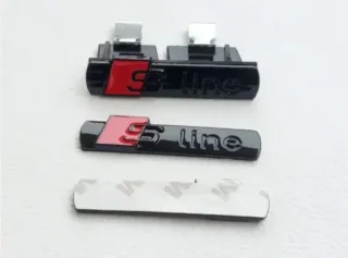 Logo Audi Sline  Parilla más 2 Emblemas Laterales