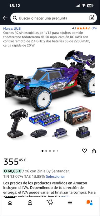 Coche RC Jiusi WBIZ PRO 1/12 Lipo