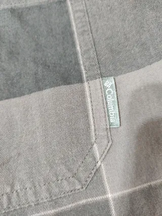 Camicia uomo a quadri nero/fango