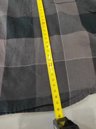 Camicia uomo a quadri nero/fango