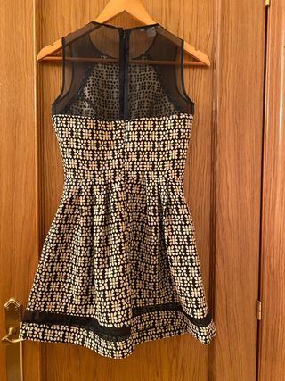 Vestido estampado blanco y azul