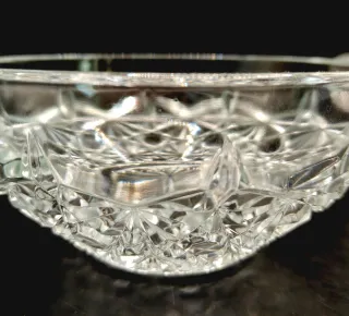 Pareja Boles Cristal Tallado Vintage